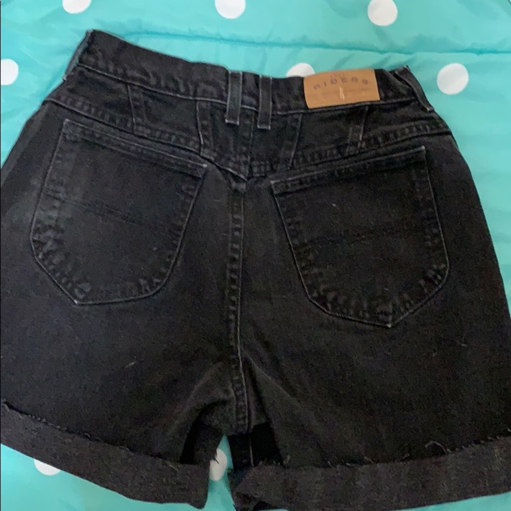 Vintage riders black jean shorts